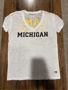 University of Michigan, Victoria Secret Pink, 5th & Ocean, T-Shirt, vintage, XS